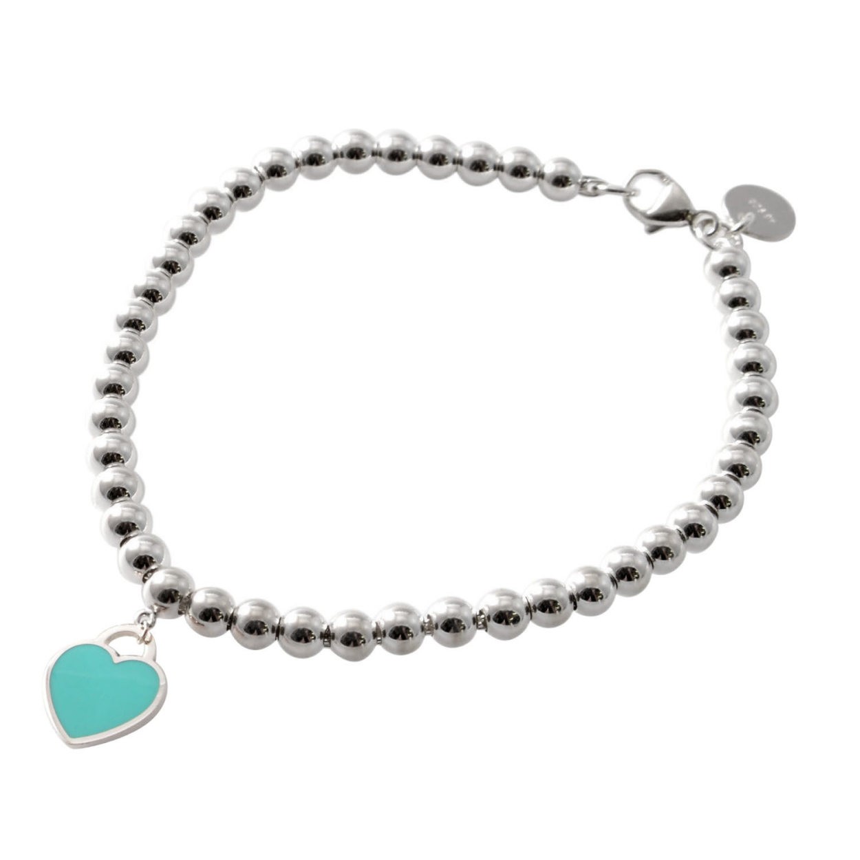 ティファニー TIFFANY&CO 26859905 RTT  リターン トゥ ティファニー ミニ ハート タグ ビーズ チェーン ブレスレット (SS/エナメルブルー) 18cm