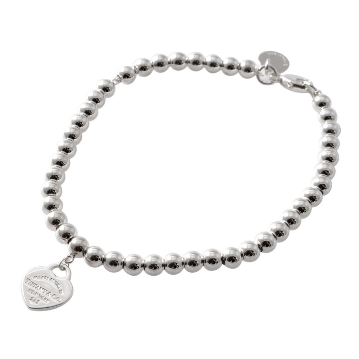 ティファニー TIFFANY&CO 26859905 RTT  リターン トゥ ティファニー ミニ ハート タグ ビーズ チェーン ブレスレット (SS/エナメルブルー) 18cm