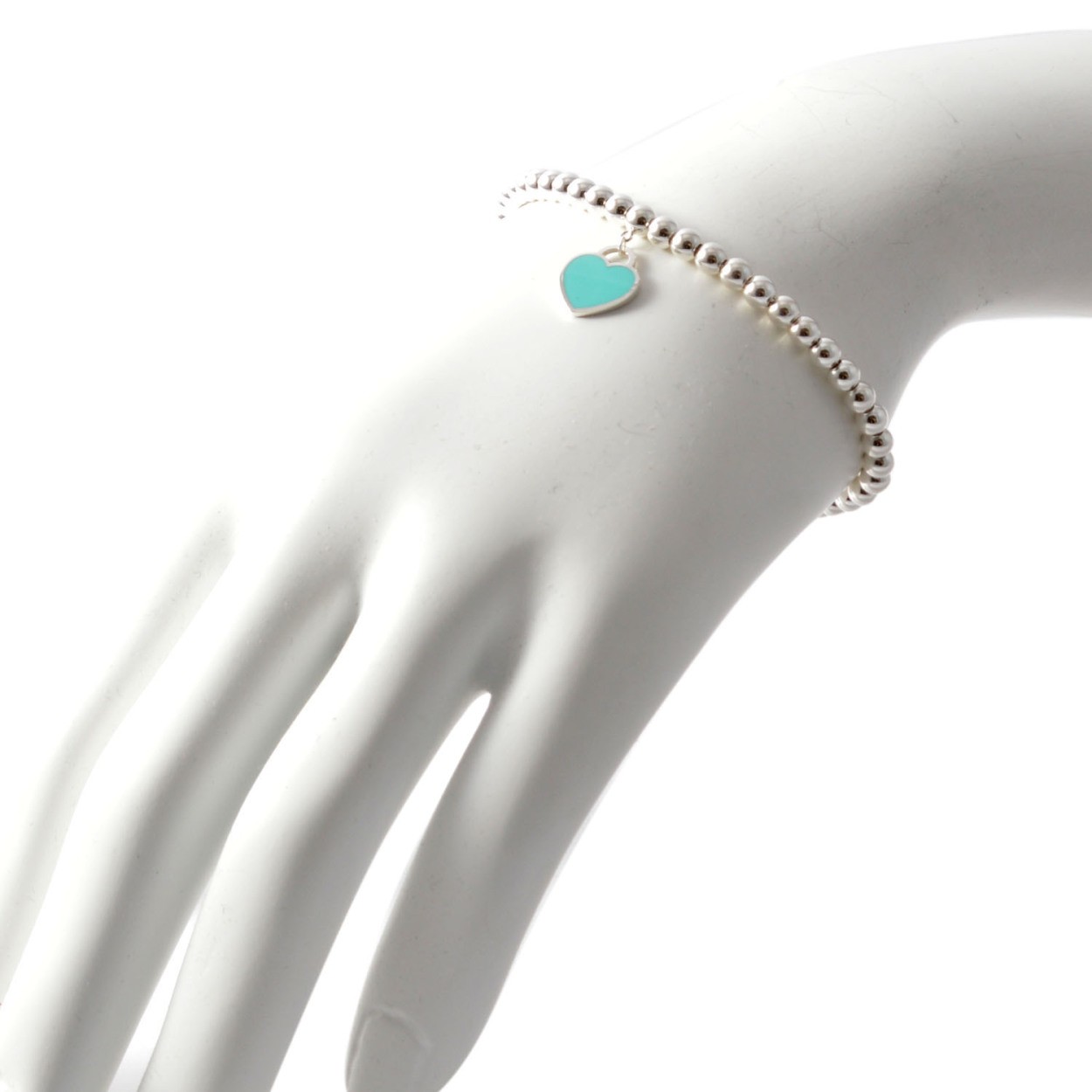 ティファニー TIFFANY&CO 26859905 RTT  リターン トゥ ティファニー ミニ ハート タグ ビーズ チェーン ブレスレット (SS/エナメルブルー) 18cm