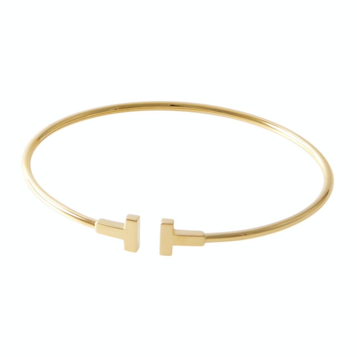 ティファニー TIFFANY&CO 33263511 Ｔｉｆｆａｎｙ T ナロー ワイヤー ブレスレット ミディアム  (18KYG)  バングル