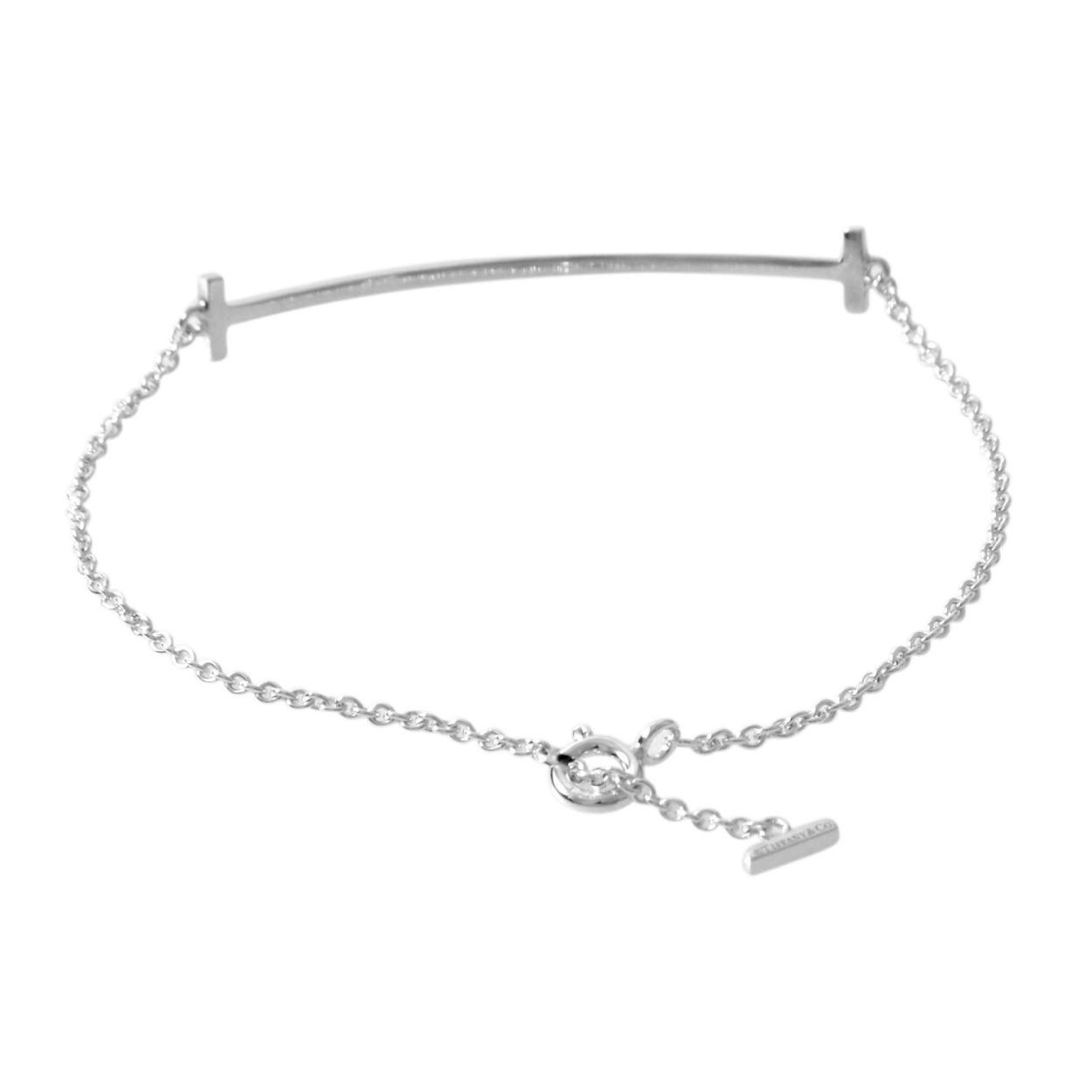 ティファニー TIFFANY&CO 36946628 Tiffany Ｔ スマイル ブレスレット ミディアム SS 18cm