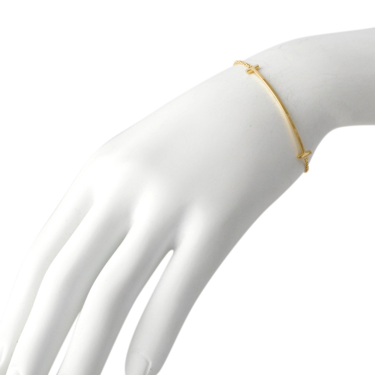 ティファニー TIFFANY&CO 36667257 Tiffany Ｔ スマイル ブレスレット ミディアム (18KYG) 16cm