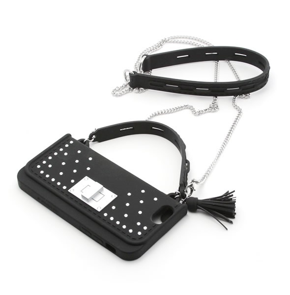スワロフスキー Allegro Black iPhone6 バッグモチーフ ショルダーストラップ付 クリスタル アイフォン6専用ケース シリコン製カバー 5113319