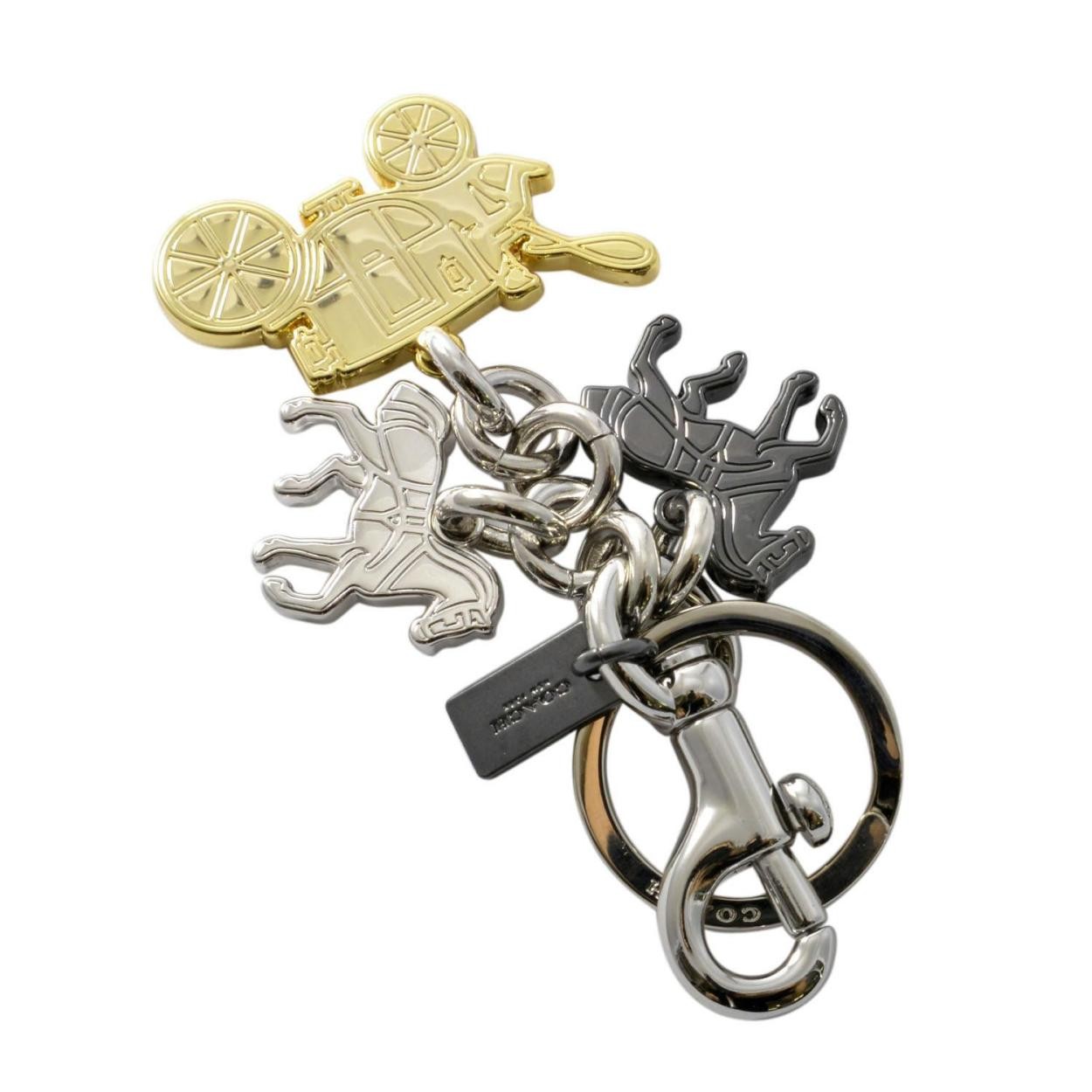 コーチ COACH 18015 GD/Multi ホース アンド キャリッジ ミックス バッグ チャーム (キー リング/カラビナ)