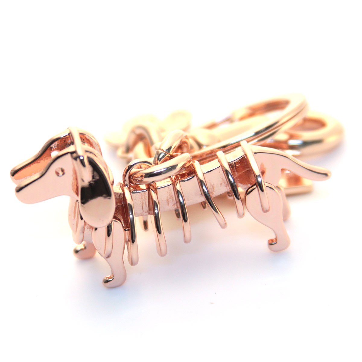コーチ COACH 22951 Rosegold (RGD) スケルタル ドッグ バッグ チャーム (キー リング/カラビナ)