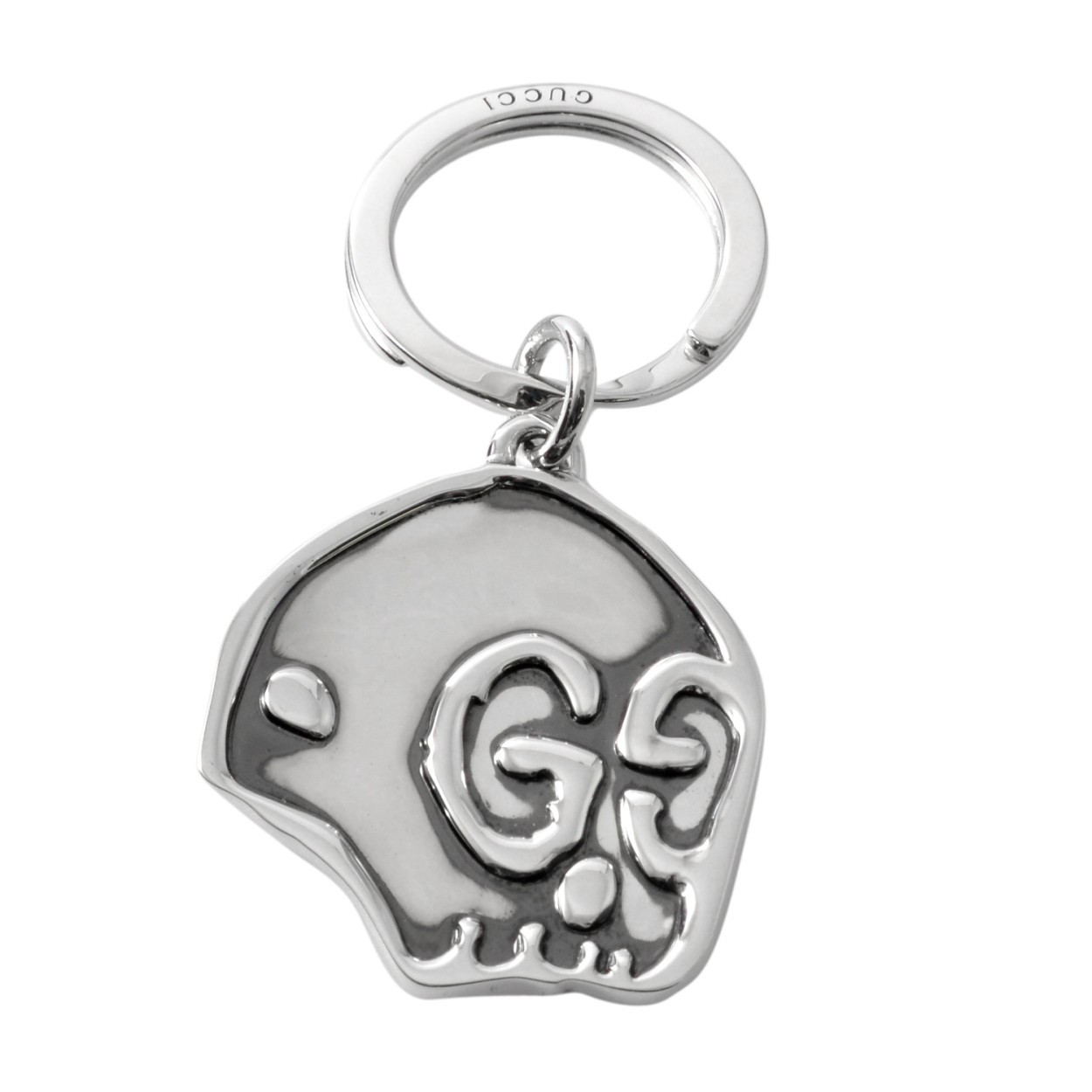 グッチ GUCCI 478651-J8400-0701 グッチゴースト スカル シルバー キーホルダー キーリング