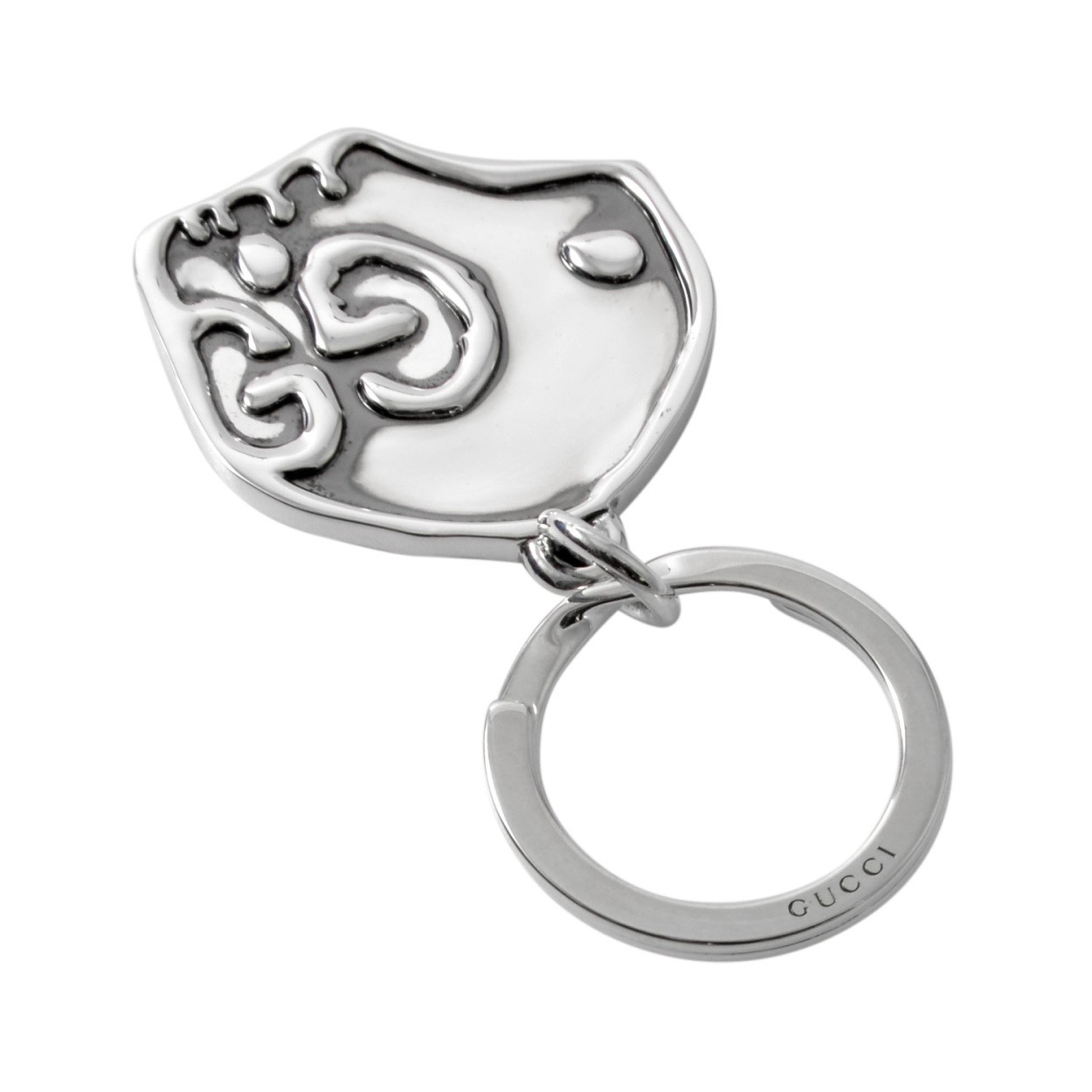 グッチ GUCCI 478651-J8400-0701 グッチゴースト スカル シルバー キーホルダー キーリング