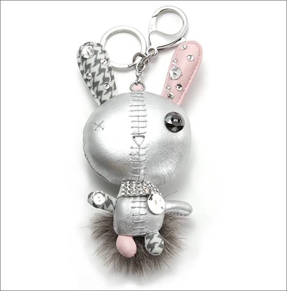 スワロフスキー Mathilde Silver 立体的なフォルムがキュート♪ クリスタルなウサギ 「マチルド」 バッグチャーム キーホルダー 5020921
