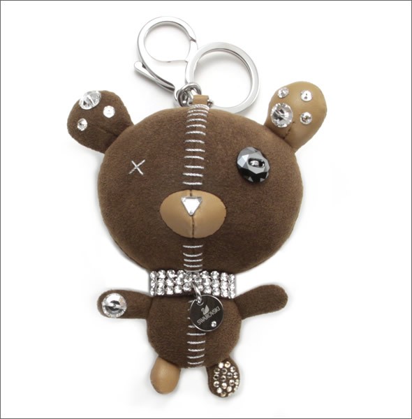 スワロフスキー Arnold Brown  立体的なフォルムがキュート♪ クリスタルなクマ 「アーノルド」 バッグチャーム キーホルダー 5039235