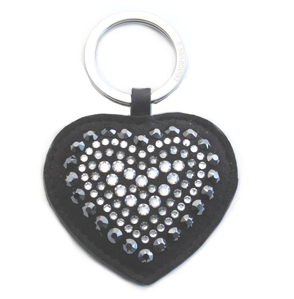 スワロフスキー Betty Deluxe Black Heart Key Ring  ハート型 クリスタル キーリング キーホルダー  5080943