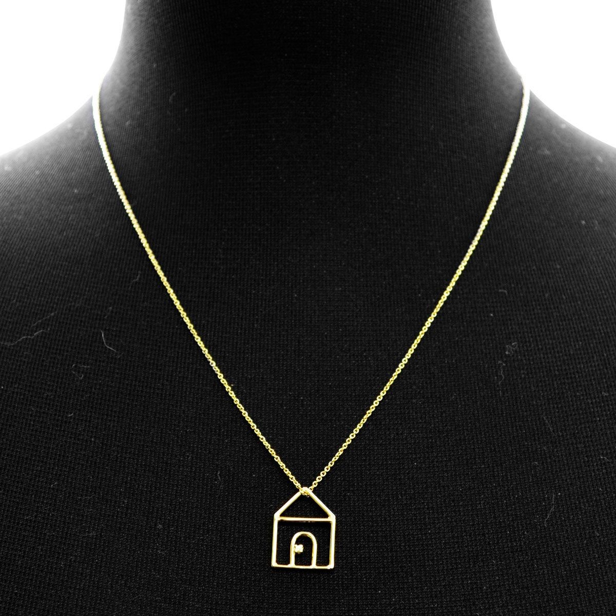 アリータ ALIITA CASTIA ZAFIRO NECKLACE 9KYG×HWダイヤモンド カシータ 家モチーフ ネックレス ペンダント