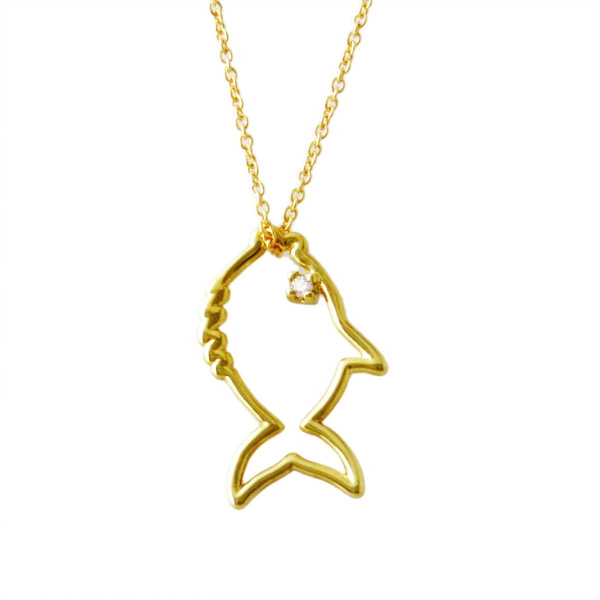 アリータ ALIITA PECECITO（FISH） NECKLACE 9KYG×HWダイヤモンド フィッシュ 魚モチーフ ネックレス ペンダント