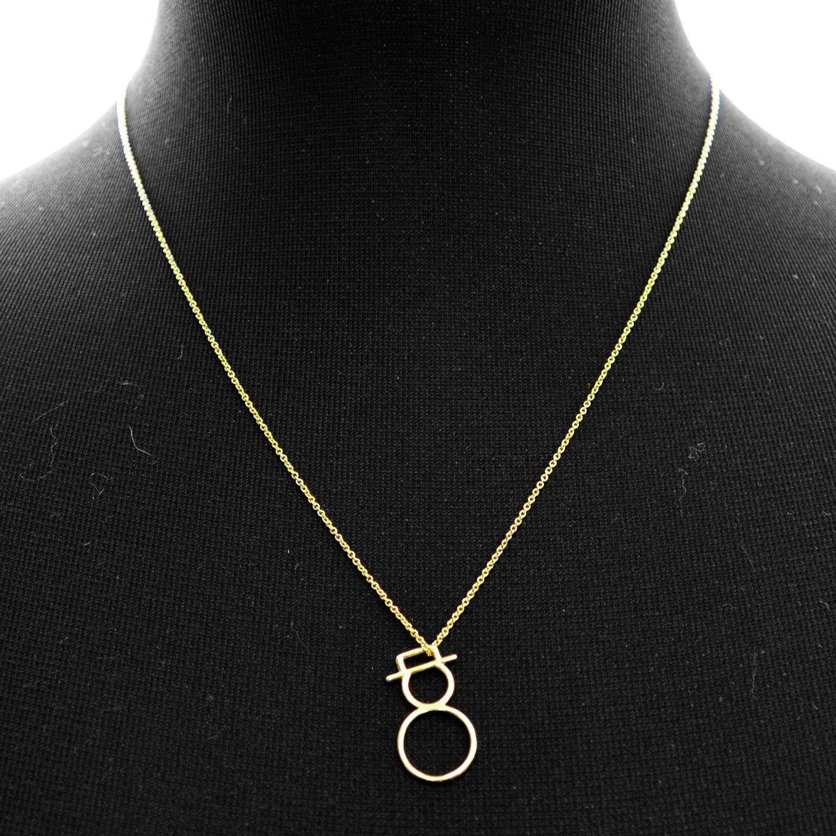 アリータ ALIITA SNOWMAN NECKLACE 9KYG スノーマン 雪だるまモチーフ ネックレス