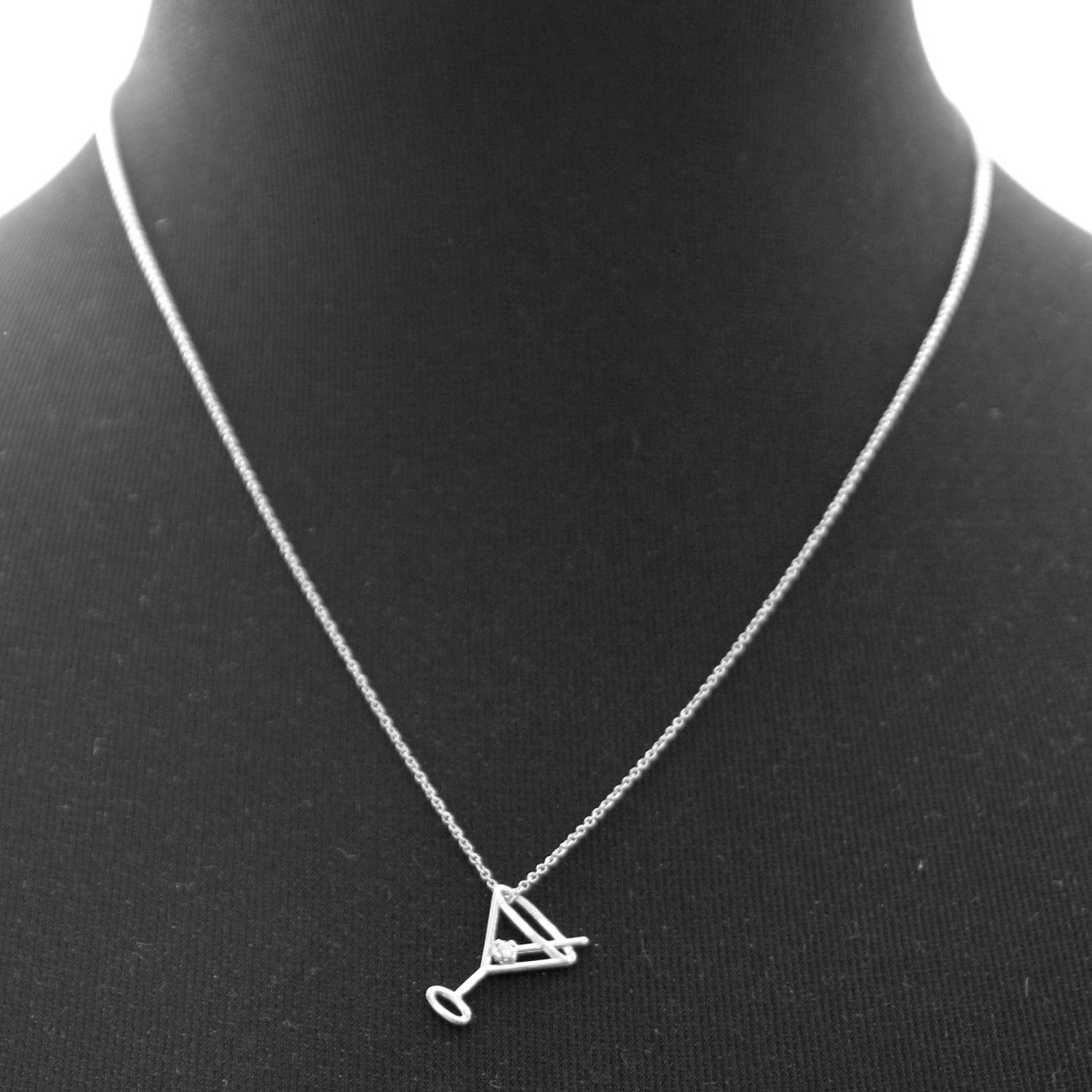 アリータ ALIITA MARTINI BRILLANTE NECKLACE 9KWG×HWダイヤモンド マティーニモチーフ ネックレス ペンダント