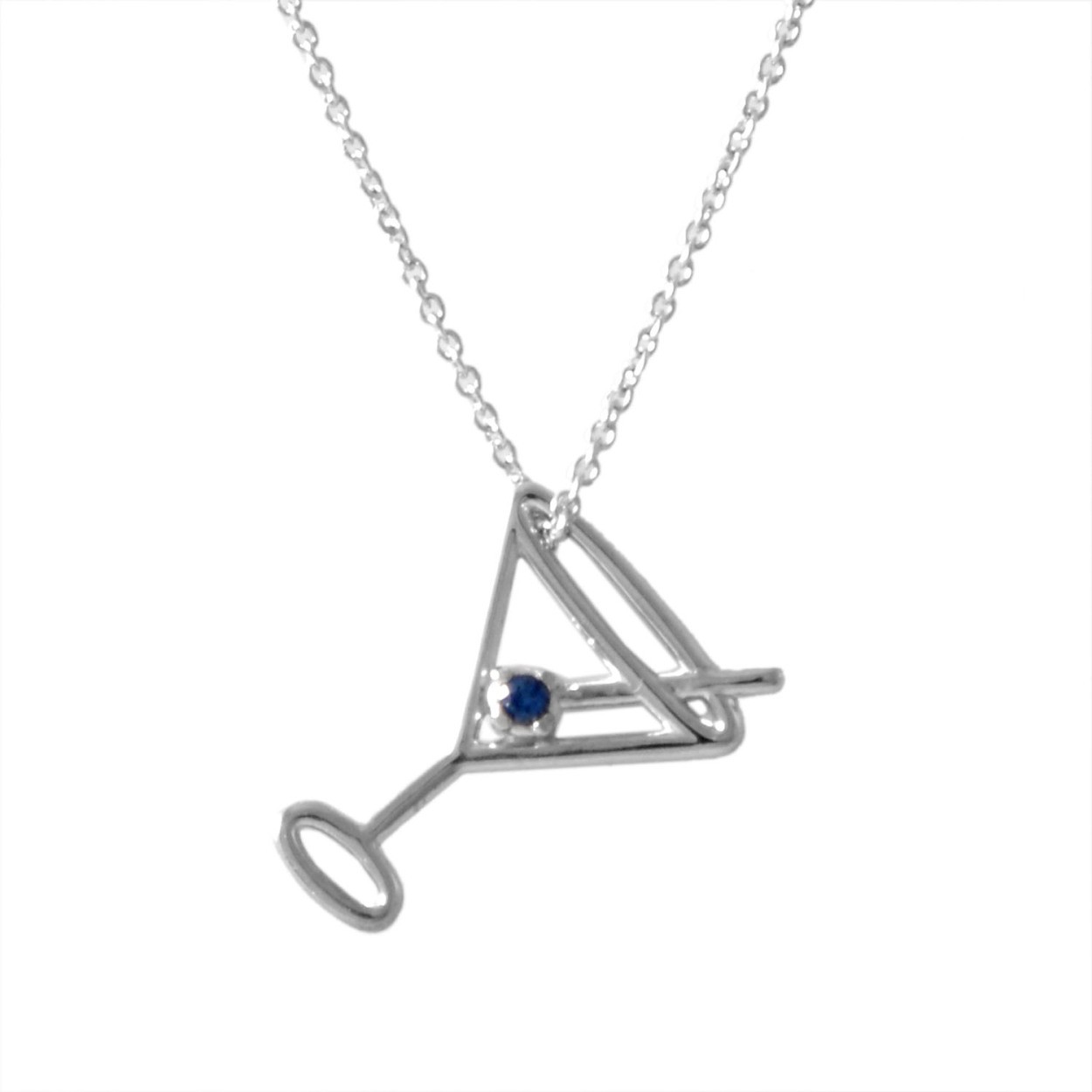 アリータ ALIITA MARTINI ZAFIRO NECKLACE 9KYG×BLサファイア マティーニモチーフ ネックレス ペンダント