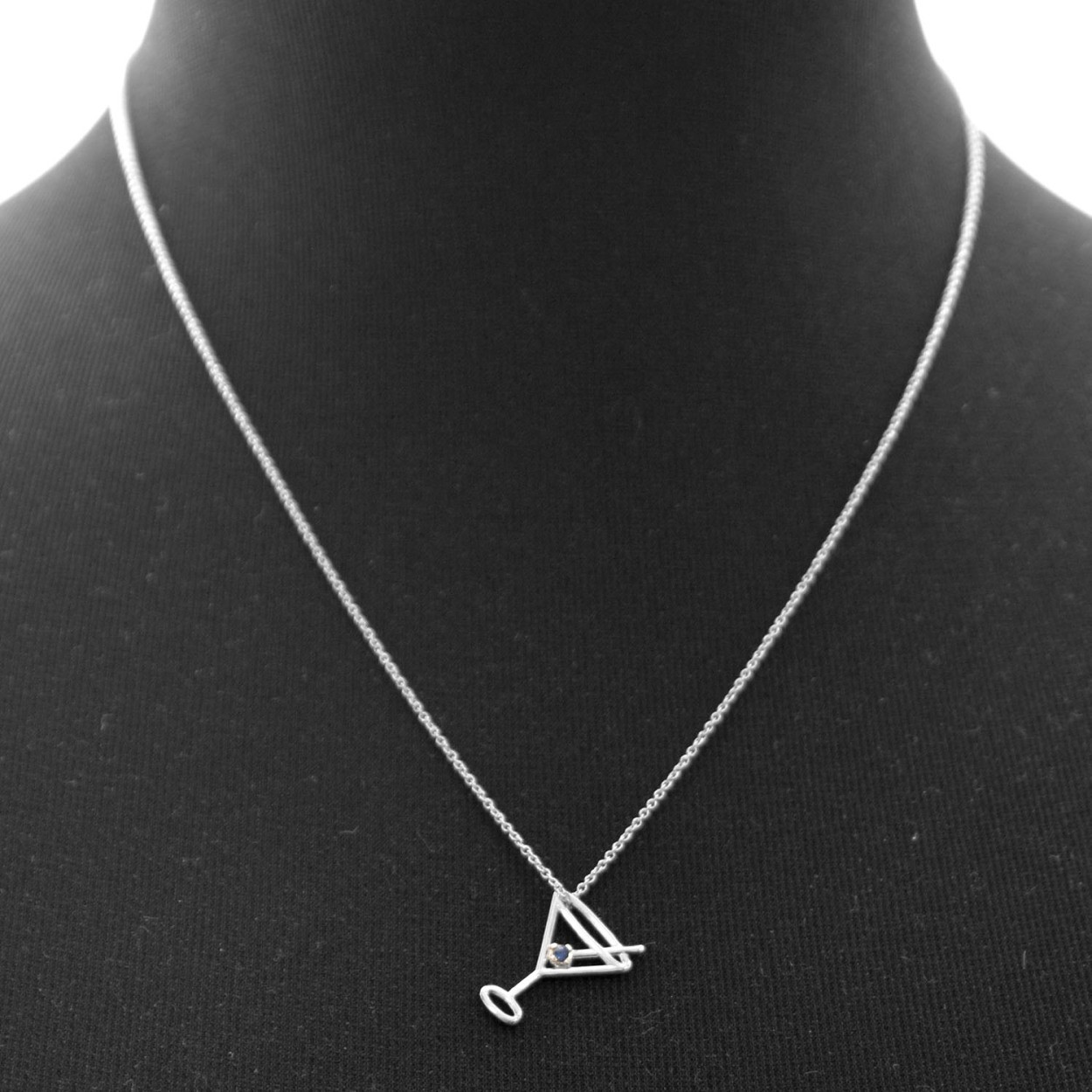 アリータ ALIITA MARTINI ZAFIRO NECKLACE 9KYG×BLサファイア マティーニモチーフ ネックレス ペンダント