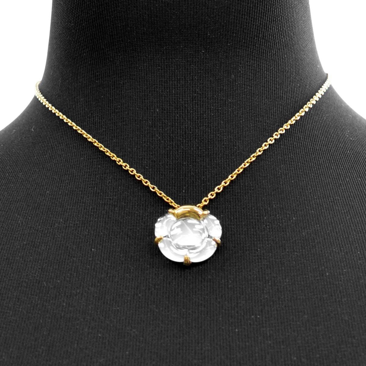 バカラ Baccarat 2803358  フラワー型 ペンダント ネックレス Small B FLOWER