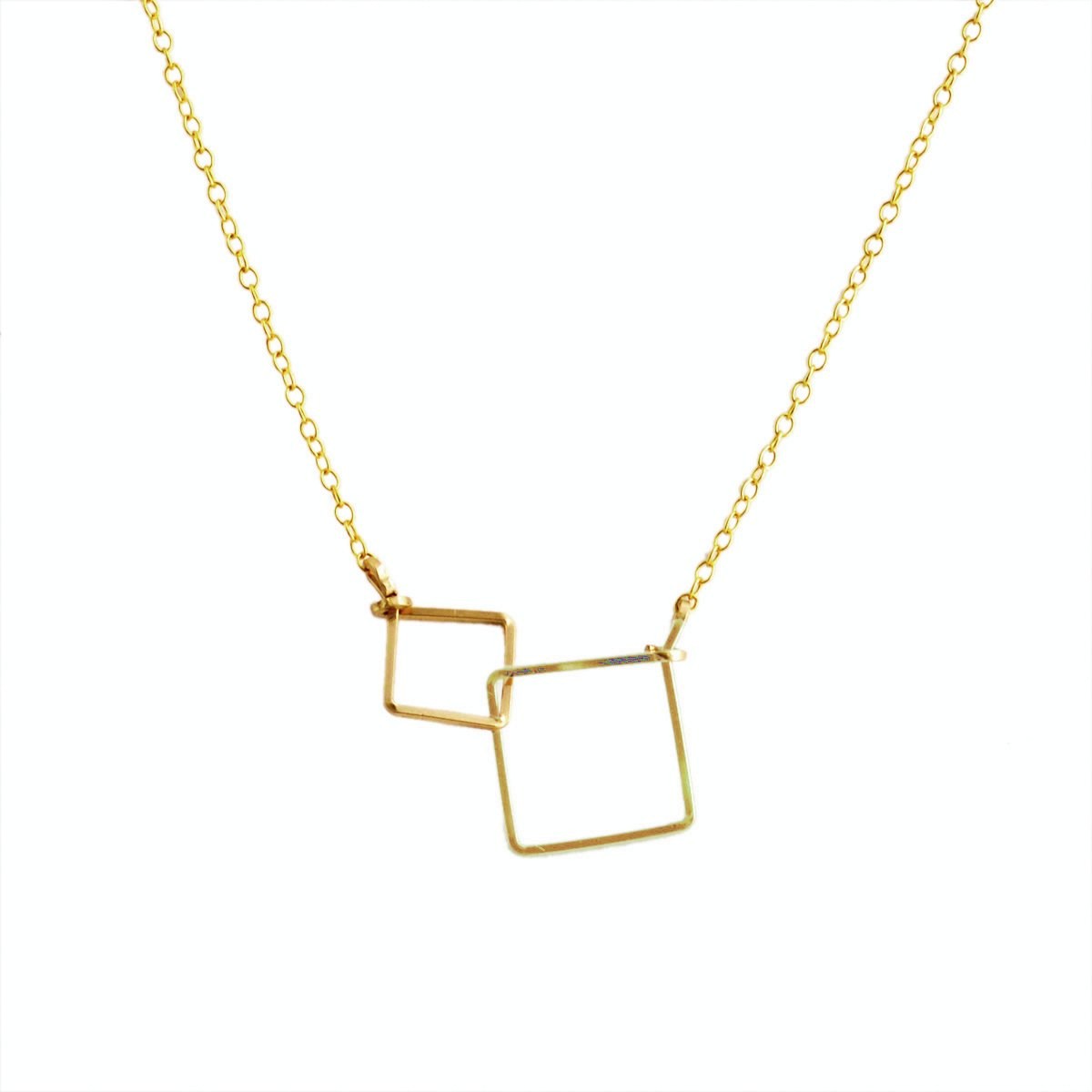 バイボー By Boe 277-GF ダブルスクエア ネックレス/ペンダント