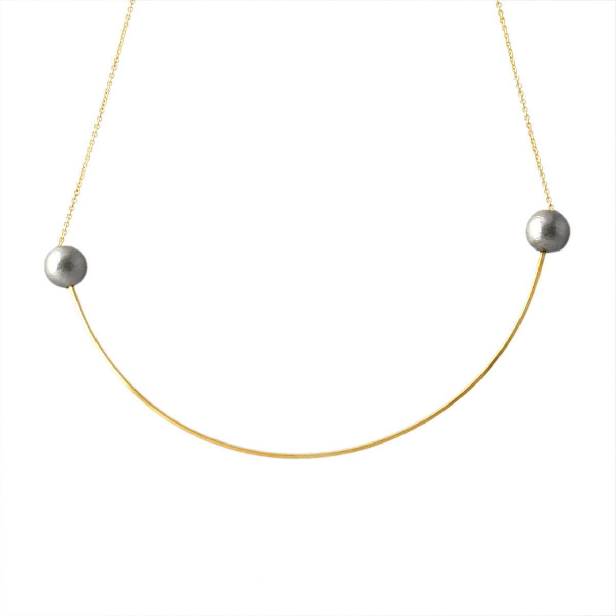 バイボー By Boe 465Silverpearl-GF ワイヤー アーク コットン シルバーパール ワイヤー ネックレス