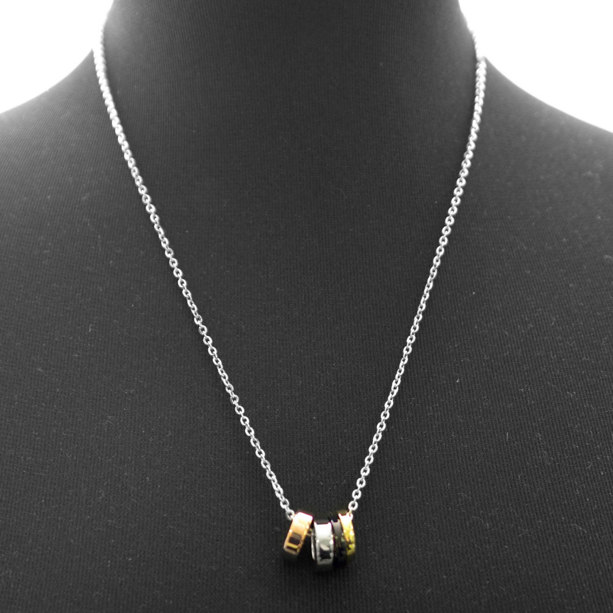 カルバンクライン Calvin Klein KJ7GBN400100 4連 リング ネックレス ペンダント GORG CHAIN