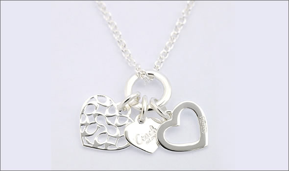 コーチ  スリーハート ネックレス ペンダント シルバー 94409 SV/SV/N