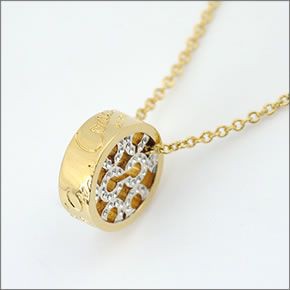 コーチ  オプアートパヴェディスク ネックレス ゴールド クリスタル 95725 GD/GD/N