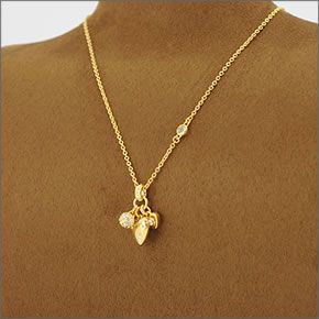 コーチ  パヴェ トリプルハート ネックレス ペンダント ゴールド 95934 GD/GD/N