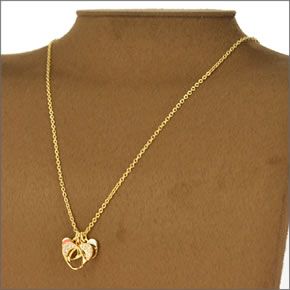 コーチ ≪取り寄せ商品≫ パヴェ シグネーチャー トリプル ハートモチーフ ネックレス  95636 GD/I2/N