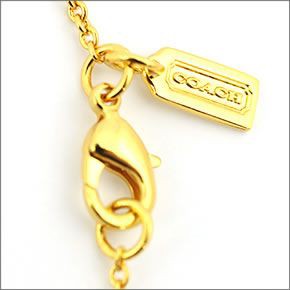 コーチ ≪取り寄せ商品≫ オプ アート パヴェ ダブルハート ネックレス 95804 GD/WT/N
