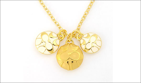 コーチ ≪取り寄せ商品≫ シグネーチャー ミランダ トリプル ディスク ネックレス 96082 GD/GD/N