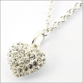 コーチ ≪取り寄せ商品≫ パヴェ ハートドロップ スリーハート  ネックレス 94869/SV/SV/N