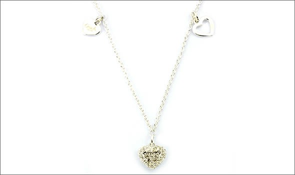 コーチ ≪取り寄せ商品≫ パヴェ ハートドロップ スリーハート  ネックレス 94869/SV/SV/N