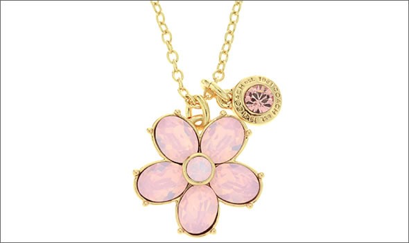 コーチ ≪取り寄せ商品≫ ガーデンフラワー クリスタル ペンダント ネックレス 96597/GD/PK/N