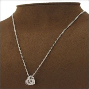 コーチ ≪取り寄せ商品≫ スターリング スモール パヴェ オプアート ハート ペンダント ネックレス  96634/SV/SV/N