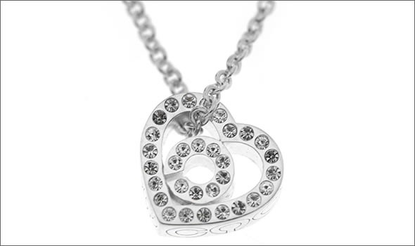 コーチ ≪取り寄せ商品≫ スターリング スモール パヴェ オプアート ハート ペンダント ネックレス  96634/SV/SV/N