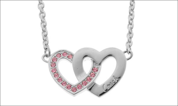 コーチ ≪取り寄せ商品≫ インターロッキング ハート パヴェ ネックレス ペンダント 96669/SV/SV/N