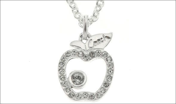 コーチ ≪取り寄せ商品≫ スターリング パヴェ アップル クリスタル ネックレス ペンダント 96950/SV/C6/N