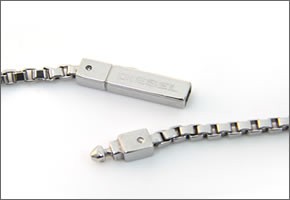 ディーゼル  ロゴ シルバー プレート ネックレス ペンダント ブラック DX0407040