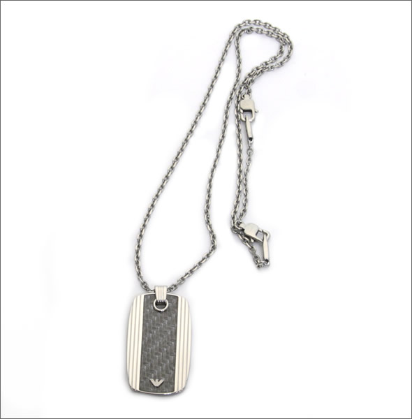 エンポリオアルマーニ　アクセサリー  イーグルプレート ネックレス シルバー EGS1685040