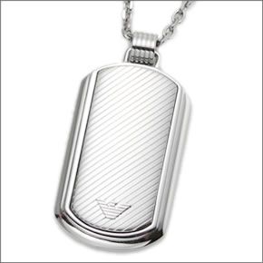 エンポリオアルマーニ　アクセサリー  イーグルプレート ネックレス シルバー EGS1750040