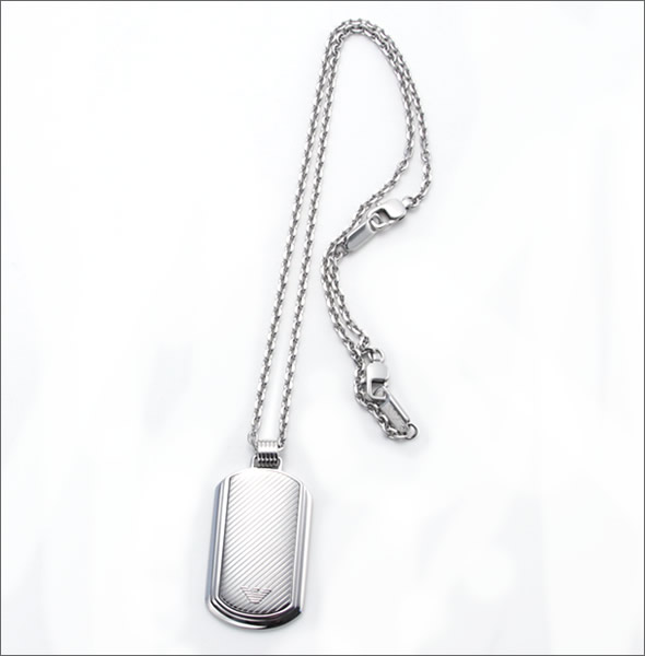 エンポリオアルマーニ　アクセサリー  イーグルプレート ネックレス シルバー EGS1750040