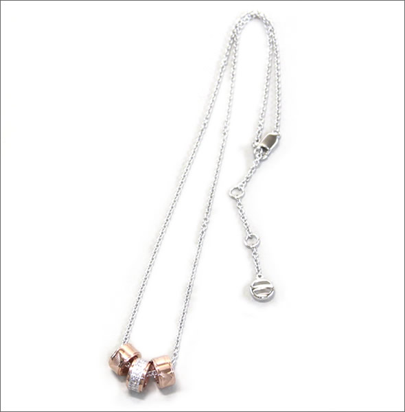 エンポリオアルマーニ　レディスアクセサリー  ネックレス ローズゴールド×シルバー EG3045040