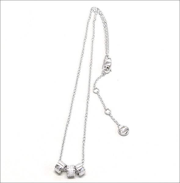 エンポリオアルマーニ　レディスアクセサリー  ネックレス シルバー×クリスタル EG3046040