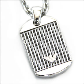 エンポリオアルマーニ　アクセサリー  イーグルプレート ネックレス シルバー EGS1799040