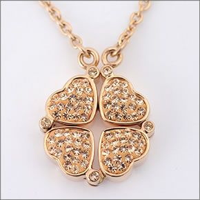 フォリフォリ  Heart4Heart Necklace ハート4ハート ネックレス  ピンクゴールド 3N0T013RS
