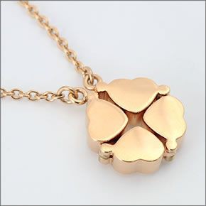 フォリフォリ  Heart4Heart Necklace ハート4ハート ネックレス  ピンクゴールド 3N0T013RS