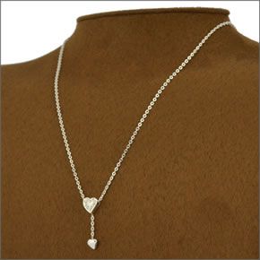 フォリフォリ ≪取り寄せ商品≫ シルバープレーテッド×クリスタル ハートモチーフ スウィング ネックレス 3N13F064C