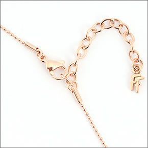 フォリフォリ ≪取り寄せ商品≫ ピンクゴールドプレーテッド×クリスタル ハートモチーフ ダブルハート ネックレス 3N13T058RC