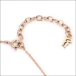 フォリフォリ ≪取り寄せ商品≫ ピンクゴールドプレーテッド×クリスタル ハートモチーフ スウィング ネックレス 3N13T064RC