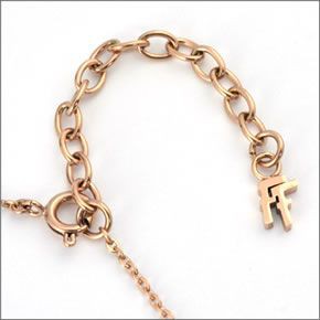 フォリフォリ ≪取り寄せ商品≫ ピンクゴールドプレーテッド×クリスタル ハートモチーフ ネックレス 3N13T065RC